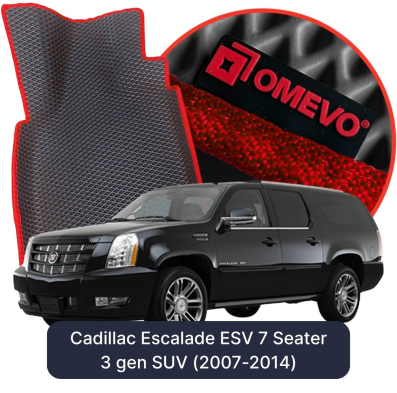 OMEVO EVA car mats for Cadillac Escalade ESV 7-seater 3 gen SUV (2007-2014)