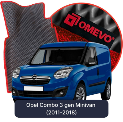 OMEVO EVA car mats for Opel Combo 3 gen Minivan (2011-2018)