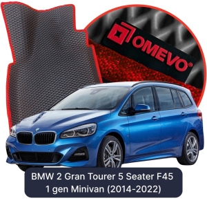 OMEVO 5D Pro EVA Mats for BMW 2 Gran Tourer 5 Seater F45 1 gen Minivan (2014-2022)