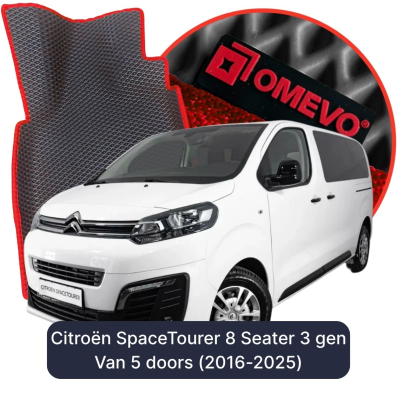 OMEVO EVA car mats for Citroën SpaceTourer 8-seater 3 gen Van 5 doors (2016-2025)
