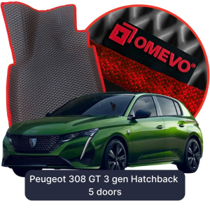OMEVO 5D Pro EVA Mats for Peugeot 308 GT 3 gen Hatchback 5 doors (2021-2026)