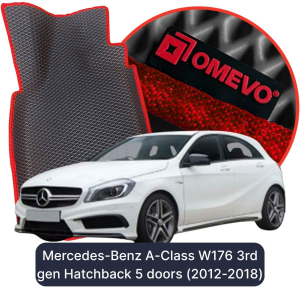OMEVO 5D Pro EVA Mats for Mercedes-Benz A-Class W176 3rd gen Hatchback 5 doors (2012-2018)