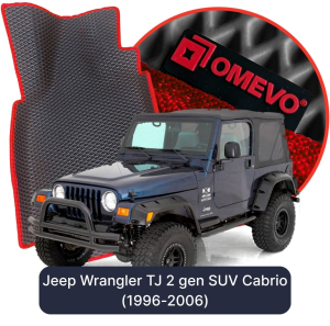 OMEVO 5D Pro EVA Mats for Jeep Wrangler TJ 2 gen SUV Convertible (1996-2006)