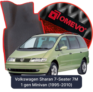 OMEVO 5D Pro EVA Mats for Volkswagen Sharan 7-seater 7M 1 gen Minivan (1995-2010)