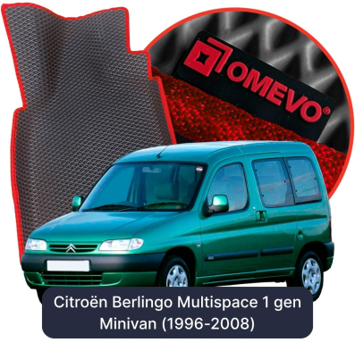OMEVO EVA car mats for Citroën Berlingo Multispace 5 Seater 1 gen Minivan (1996-2008)