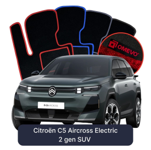 OMEVO Velour Car Mats for Citroën C5 Aircross Electric 2 gen SUV (2025-2026)