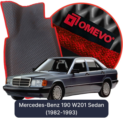 OMEVO EVA car mats for Mercedes-Benz 190 W201 Sedan (1982-1993)