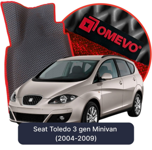 OMEVO 5D Pro EVA Mats for Seat Toledo 3 gen Minivan (2004-2009)