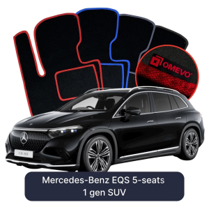 OMEVO Velour Car Mats for Mercedes-Benz EQS 5 Seater 1 gen SUV (2021-2025)