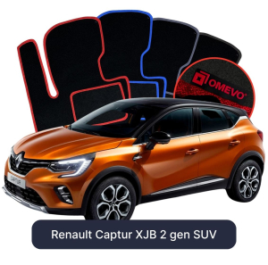 OMEVO Velour Car Mats for Renault Captur XJB 2 gen SUV (2019-2026)