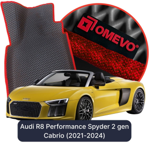 OMEVO 5D Pro EVA Mats for Audi R8 Performance Spyder 2 gen Cabrio (2021-2024)