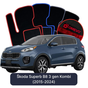 OMEVO Velour Car Mats for Kia Sportage 4 gen SUV (2015-2021)