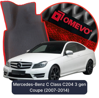 OMEVO EVA car mats for Mercedes-Benz C-Class C204 3rd gen Coupe (2007-2014)