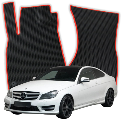 OMEVO EVA car mats for Mercedes-Benz C Class C204 3 gen Coupe (2007-2014)