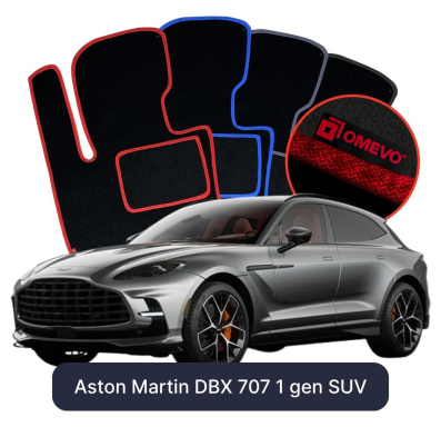 Velour car mats OMEVO for Aston Martin DBX 707 1 gen SUV (2000-2026)
