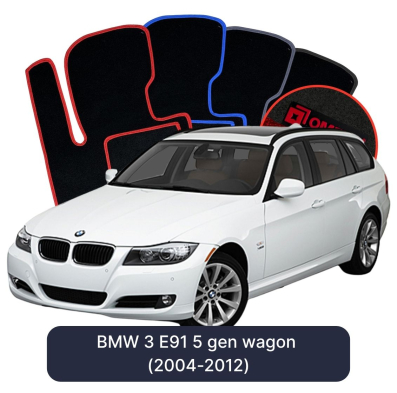 Velour car mats OMEVO for BMW 3 E91 5 gen Station Wagon (2004-2012)