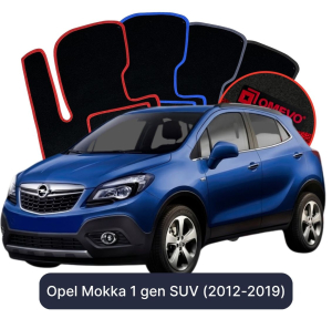 OMEVO Velour Car Mats for Opel Mokka 1 gen SUV (2012-2019)