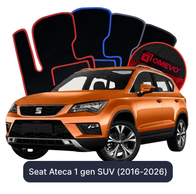 Velour car mats OMEVO for Seat Ateca 1 gen SUV (2016-2025)