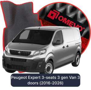 OMEVO 5D Pro EVA Mats for Peugeot Expert 3-Seater 3 gen Van 3 doors (2016-2026)
