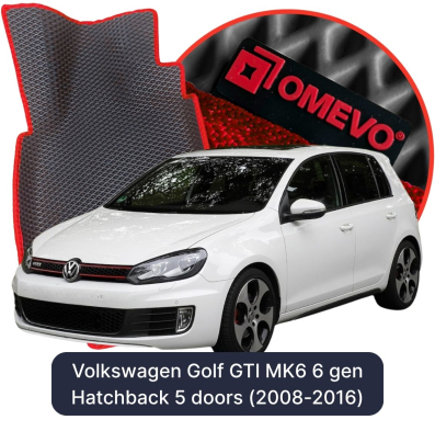OMEVO EVA car mats for Volkswagen Golf GTI MK6 6 gen Hatchback 5 doors (2008-2016)