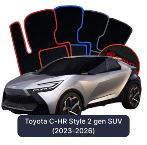OMEVO Velour Car Mats for Toyota C-HR Style 2 gen SUV (2023-2025)