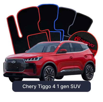 Velour car mats OMEVO for Chery Tiggo 4 1 gen SUV (2020–2025)