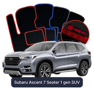 OMEVO Velour Car Mats for Subaru Ascent 7 Seater 1 gen SUV (2018-2026)