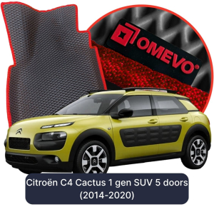 OMEVO 5D Pro EVA Mats for Citroën C4 Cactus 1 gen SUV 5 doors (2014-2020)