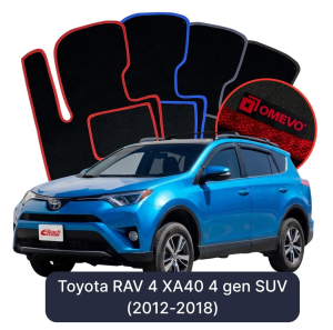 OMEVO Velour Car Mats for Toyota RAV 4 XA40 4 gen SUV (2012-2019)