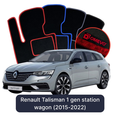 Velour car mats OMEVO for Renault Talisman 1 gen Station Wagon (2015-2022)