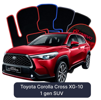 Velour car mats OMEVO for Toyota Corolla Cross XG-10 1 gen SUV (2020-2025)