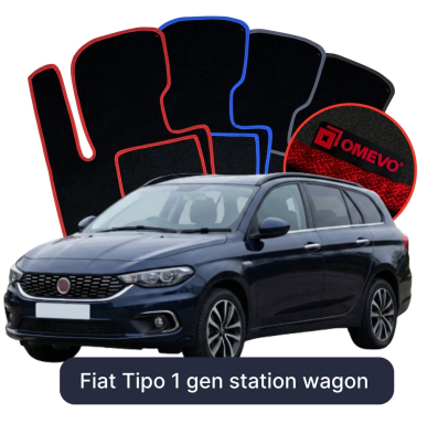 Velour car mats OMEVO for Fiat Tipo 1 gen Station Wagon (2015-2025)
