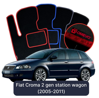 Velour car mats OMEVO for Fiat Croma 2 gen Station Wagon (2005-2011)