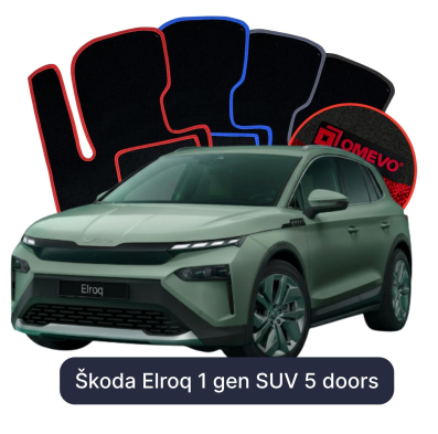 Velour car mats OMEVO for Škoda Elroq 1 gen SUV 5 doors (2025-2025)