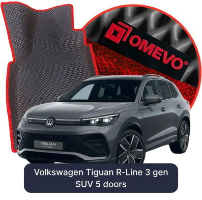 OMEVO EVA car mats for Volkswagen Tiguan R-Line 3 gen SUV 5 doors (2024-2025)