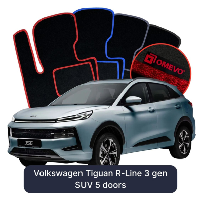 Velour car mats OMEVO for JAC JS6 1 gen SUV (2025-2026)