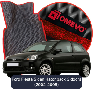 OMEVO 5D Pro EVA Mats for Ford Fiesta 5 gen Hatchback 3 doors (2002-2008)