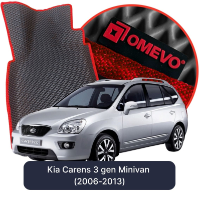 OMEVO EVA car mats for Kia Carens 3 gen Minivan (2006-2013)