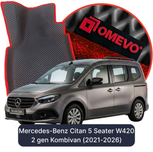 OMEVO 5D Pro EVA Mats for Mercedes-Benz Citan 5-person W420 2nd gen Kombivan (2021-2025)