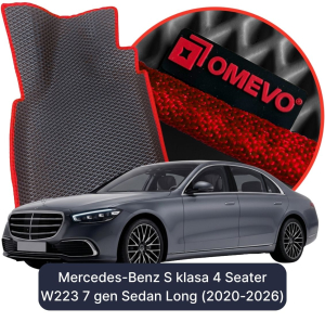 OMEVO 5D Pro EVA Mats for Mercedes-Benz S class 4-seater W223 7 gen Sedan (2020-2023)