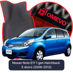 OMEVO 5D Pro EVA Mats for Nissan Note E11 1 gen Hatchback 5 doors (2006-2012)