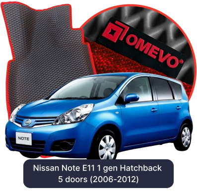 OMEVO EVA car mats for Nissan Note E11 1 gen Hatchback 5 doors (2006-2012)