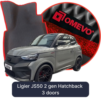 OMEVO EVA car mats for Ligier JS50 2 gen Hatchback 3 doors (2024-2026)