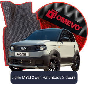 OMEVO 5D Pro EVA Mats for Ligier MYLI 2 gen Hatchback 3 doors (2024-2026)