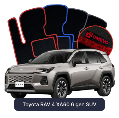 Velour car mats OMEVO for Toyota RAV 4 GR Sport XA60 6 gen SUV (2025-2026)