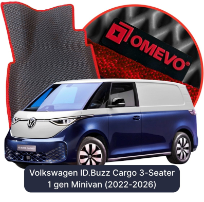 OMEVO EVA car mats for Volkswagen ID.Buzz Cargo 3 Seater 1 gen Minivan (2022-2026)
