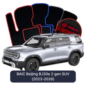 OMEVO Velour Car Mats for BAIC Beijing BJ30e 2 gen SUV (2023-2026)