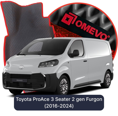 OMEVO EVA car mats for Toyota ProAce 3 Seater 2 gen Van (2016-2024)