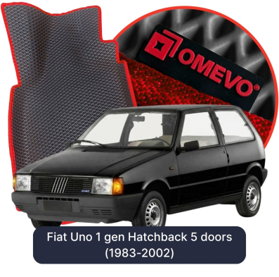 OMEVO EVA car mats for Fiat Uno 1 gen Hatchback 5 doors (1983-2002)