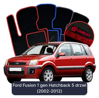 Velour car mats OMEVO for Ford Fusion 1 gen Hatchback 5 doors (2002-2012)